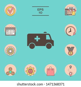 Ambulance symbol icon. Element for your design