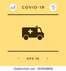 Ambulance symbol icon. Element for your design