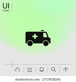 Icono de símbolo de ambulancia. Elemento para su diseño