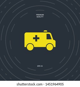 Ambulance symbol icon. Graphic elements for your design