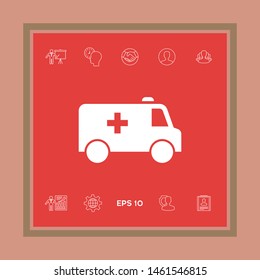 Ambulance symbol icon. Graphic elements for your design
