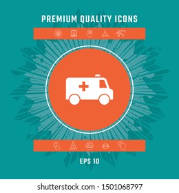 Ambulance symbol icon. Graphic elements for your design