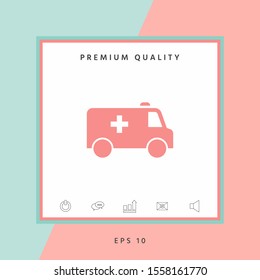 Ambulance symbol icon. Graphic elements for your design
