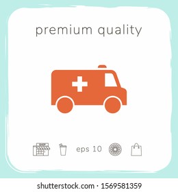 Ambulance symbol icon. Graphic elements for your design