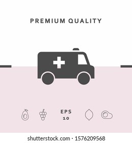 Ambulance symbol icon. Graphic elements for your design