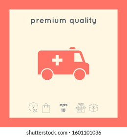 Ambulance symbol icon. Graphic elements for your design