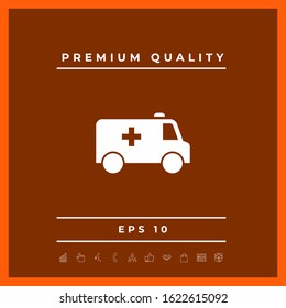 Ambulance symbol icon. Graphic elements for your design