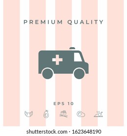 Ambulance symbol icon. Graphic elements for your design