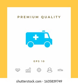 Ambulance symbol icon. Graphic elements for your design