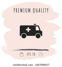 Icono de símbolo de ambulancia. Elementos gráficos para el diseño