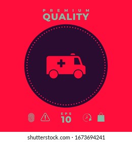 Ambulance symbol icon. Graphic elements for your design