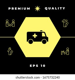 Ambulance symbol icon. Graphic elements for your design