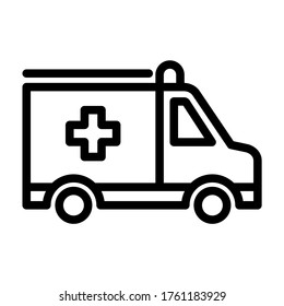 Ambulance symbol vector for medical icons