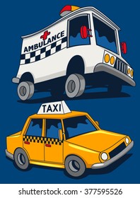 Ambulance, taxi  vector illustration