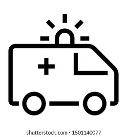 ambulance thin line vector icon