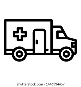 Ambulance transportation icon. Outline ambulance transportation vector icon for web design isolated on white background