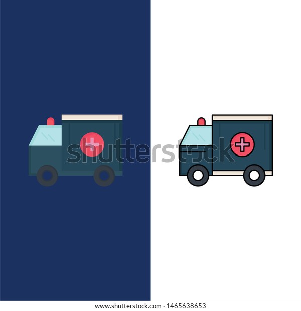 ambulance, truck, medical, help, van\
Flat Color Icon Vector. Vector Icon Template\
background