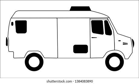 Ambulance Van or Emergency Mini Bus Vector