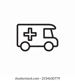 ambulance van icon sign vector