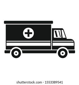 Ambulance van icon. Simple illustration of ambulance van vector icon for web design isolated on white background