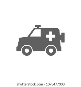 Ambulance van icon in trendy flat style isolated on white background. Symbol for your web site design, logo, app, UI. Vector illustration, EPS