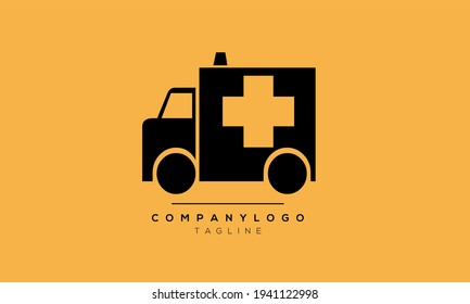Ambulance van medical vector abstract icon design