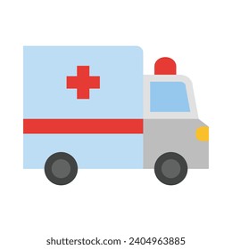 Ambulance Vector Flat Icon For Personal And Commercial Use.
