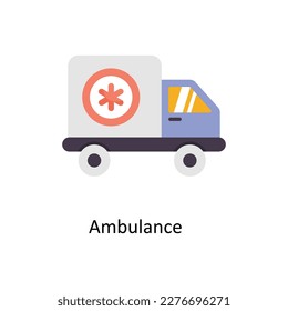 Ambulance Vector Flat Icons. Simple stock illustration stock