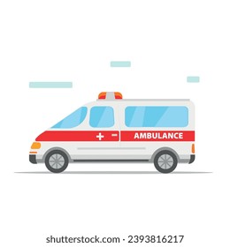 Ambulanz, Vektorgrafik. Symboldesign. Geeignet für Animation, Verwendung im Web, Apps, Bücher, Bildungsprojekte. 