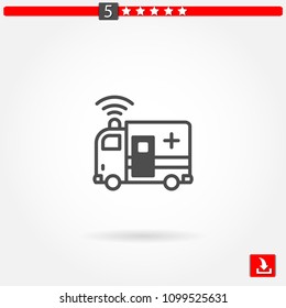 ambulance vector icon