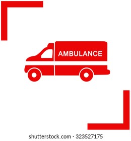 Ambulance Vector Icon.