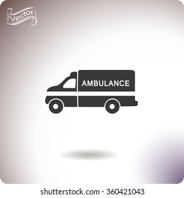 Ambulance Vector Icon.