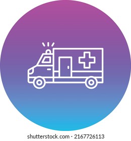 Icono vector de ambulancia. Se puede usar para imprimir, móviles y aplicaciones web.