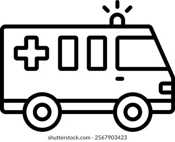 Ambulance vector icon. Can be used for printing, mobile and web applications.