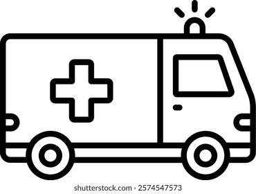 Ambulance vector icon. Can be used for printing, mobile and web applications.