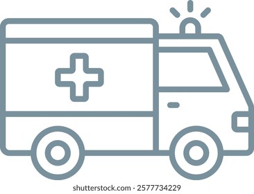 Ambulance vector icon. Can be used for printing, mobile and web applications.