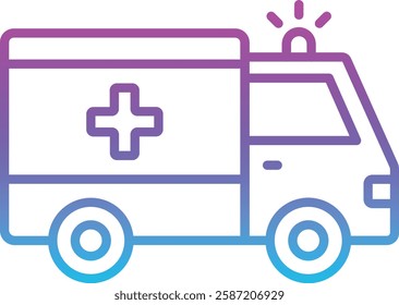 Ambulance vector icon. Can be used for printing, mobile and web applications.