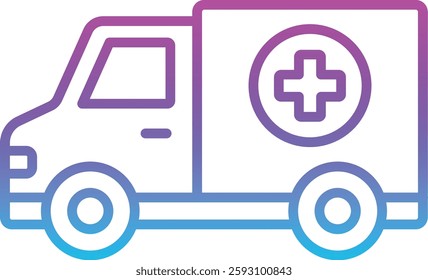 Ambulance vector icon. Can be used for printing, mobile and web applications.