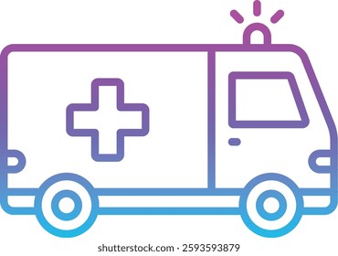 Ambulance vector icon. Can be used for printing, mobile and web applications.