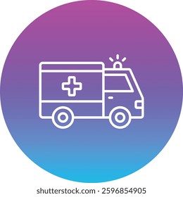 Ambulance vector icon. Can be used for printing, mobile and web applications.