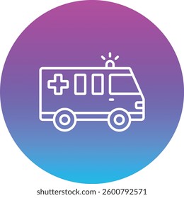 Ambulance vector icon. Can be used for printing, mobile and web applications.