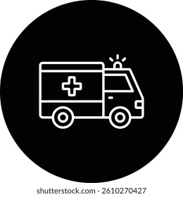 Ambulance vector icon. Can be used for printing, mobile and web applications.