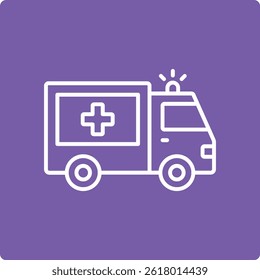 Icono de Vector de ambulancia. Se puede utilizar para aplicaciones de impresión, móviles y de Web.