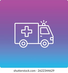 Ambulance vector icon. Can be used for printing, mobile and web applications.