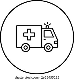 Ambulance vector icon. Can be used for printing, mobile and web applications.