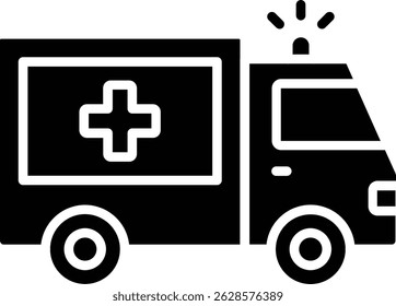 Ambulance vector icon. Can be used for printing, mobile and web applications.