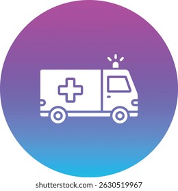 Ambulance vector icon. Can be used for printing, mobile and web applications.