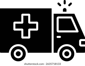 Ambulance vector icon. Can be used for printing, mobile and web applications.