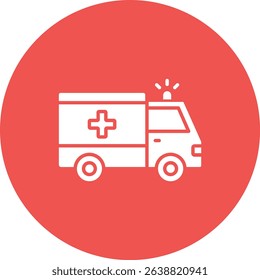 Ambulance vector icon. Can be used for printing, mobile and web applications.