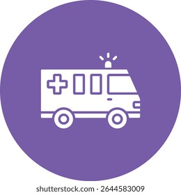 Ambulance vector icon. Can be used for printing, mobile and web applications.